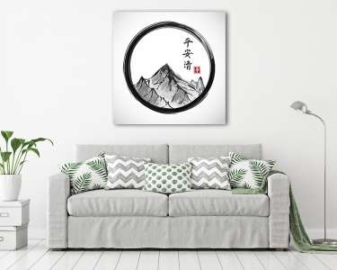 A hegyek, enso zen  (vászonkép) - vászonkép, falikép otthonra és irodába