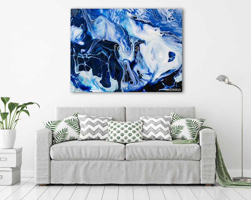 Creative abstract hand painted background, wallpaper, texture, close-up fragment of acrylic painting on canvas with brush stroke (vászonkép) - vászonkép, falikép otthonra és irodába