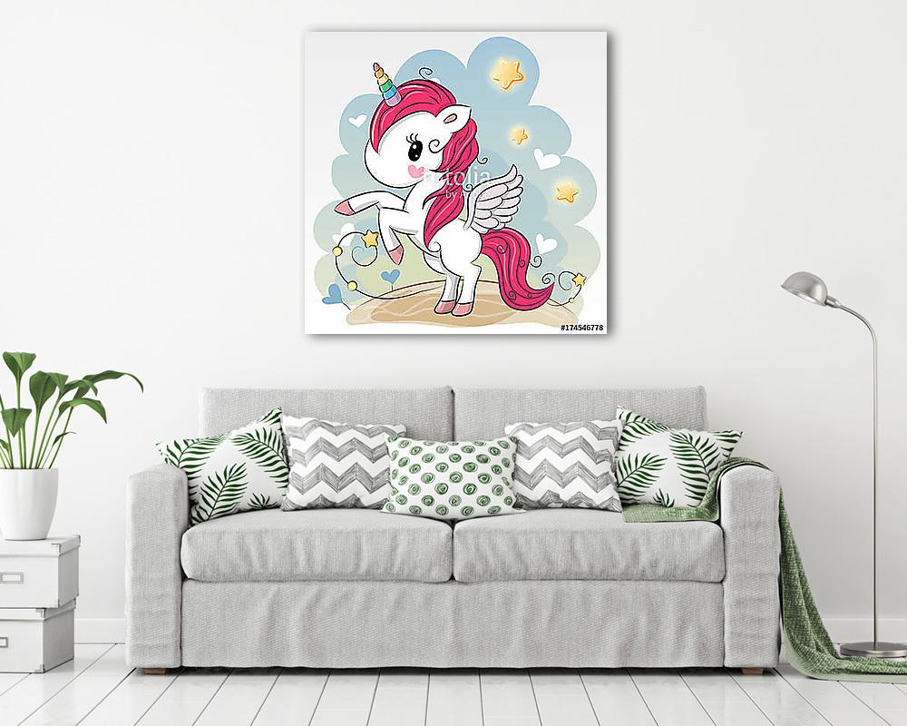 Varázslatos unikornis (vászonkép) - vászonkép, falikép otthonra és irodába