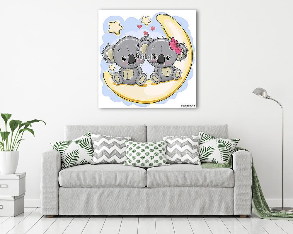 Koalák a Holdon - vászonkép, falikép vásárlás Koalák a Holdon (vászonkép) - vászonkép, falikép otthonra és irodába