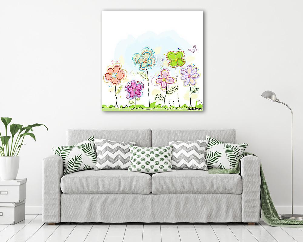 Virágos mező (bögre) - vászonkép, falikép otthonra és irodába