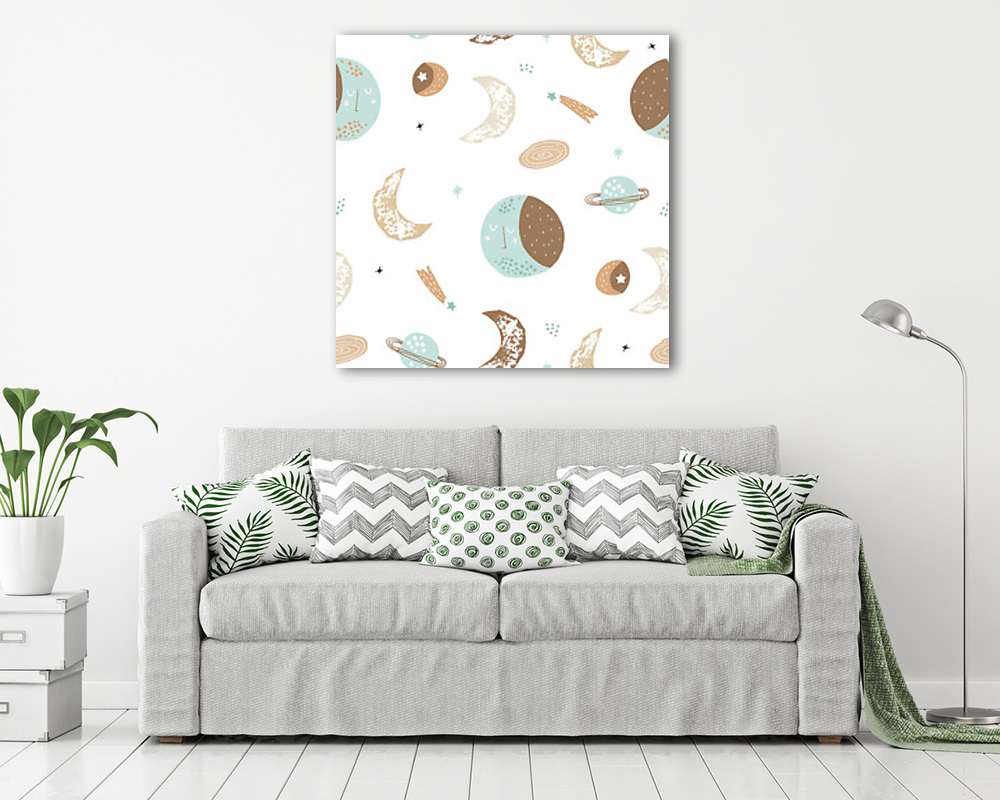 Világűr tapétaminta (pasztel verzió) (vászonkép) - vászonkép, falikép otthonra és irodába