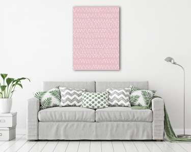 Rózsaszín háttérrel firkamintás tapétaminta (vászonkép) - vászonkép, falikép otthonra és irodába