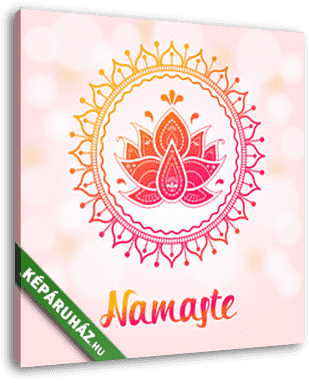Namaste jóga felirat - vászonkép 3D látványterv