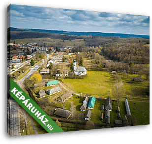 Falu részlet (Szenna) - vászonkép 3D látványterv