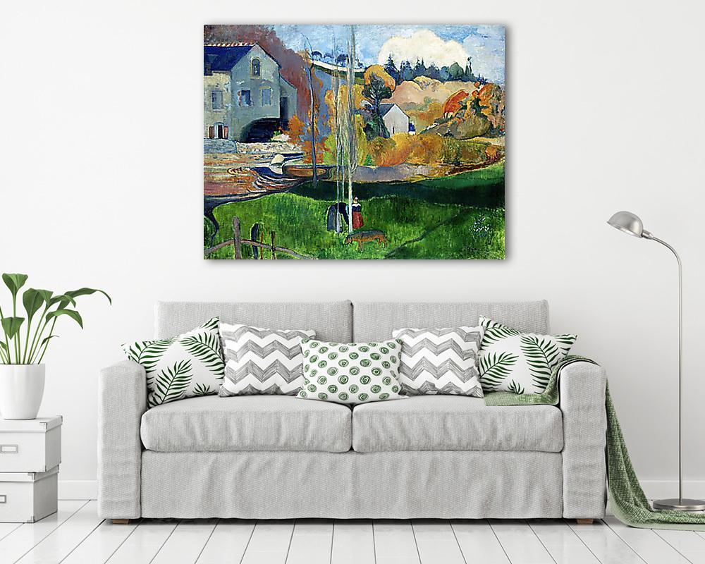 Bretoni tájkép a Dávid malommal - Színverzió 1. (vászonkép) - vászonkép, falikép otthonra és irodába