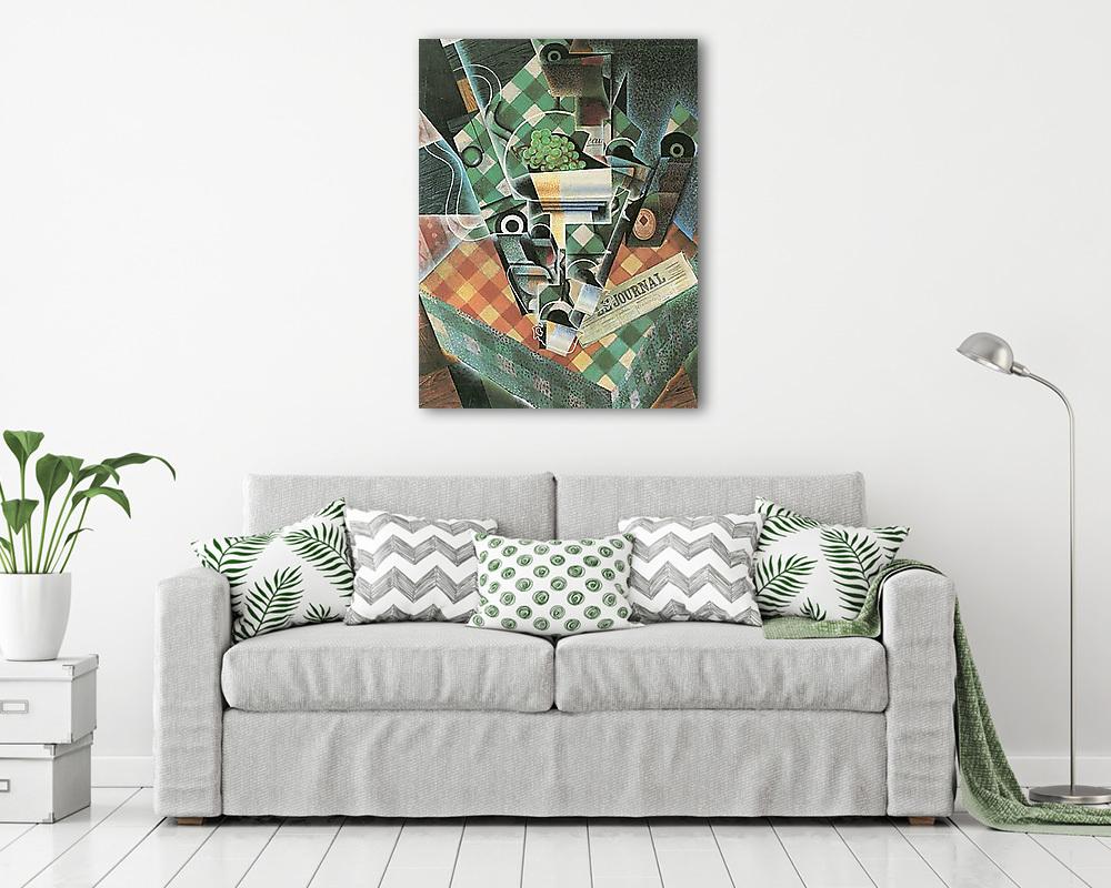 Csendélet kockás abrosszal (poszter) - vászonkép, falikép otthonra és irodába