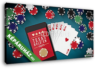 Hold'em póker banner - vászonkép 3D látványterv