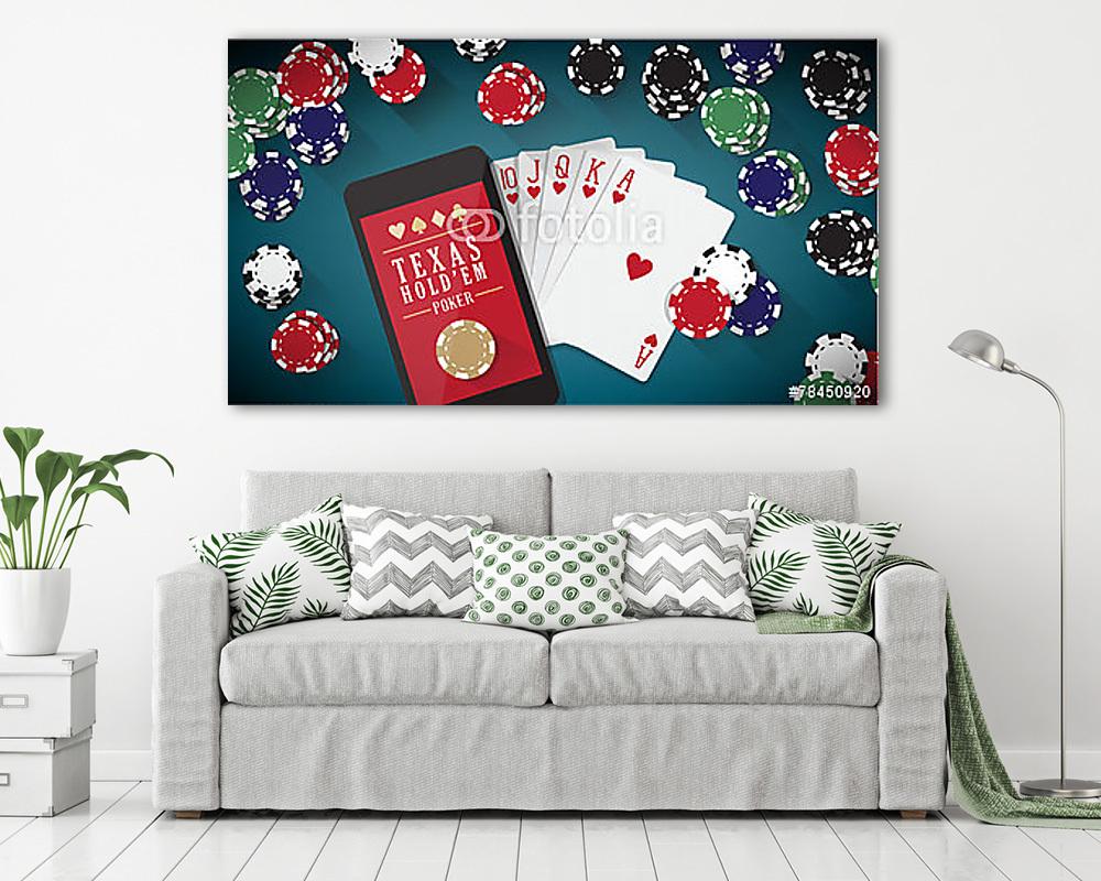 Hold'em póker banner (vászonkép) - vászonkép, falikép otthonra és irodába