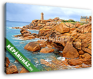Pink Granite Coast. Brittany, Franciaország - vászonkép 3D látványterv