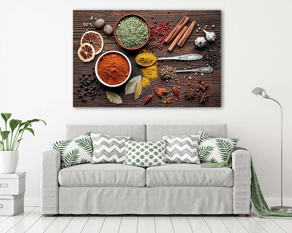 különböző fűszerek - vászonkép, falikép vásárlás különböző fűszerek (poszter) - vászonkép, falikép otthonra és irodába