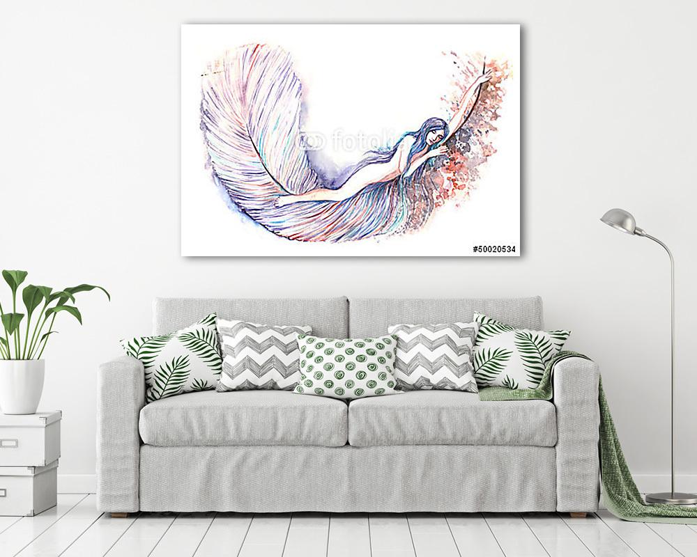 a tollal fekvő nő (poszter) - vászonkép, falikép otthonra és irodába