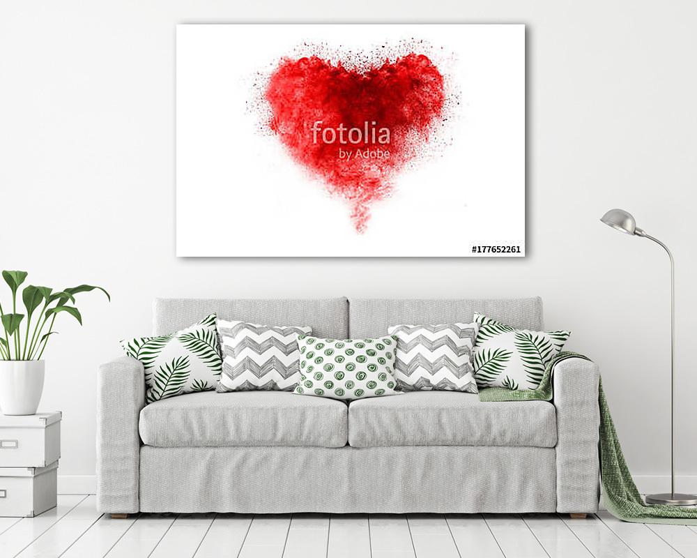 Explosion of colored powder isolated on white background. - vászonkép, falikép vásárlás Explosion of colored powder isolated on white background. (vászonkép) - vászonkép, falikép otthonra és irodába