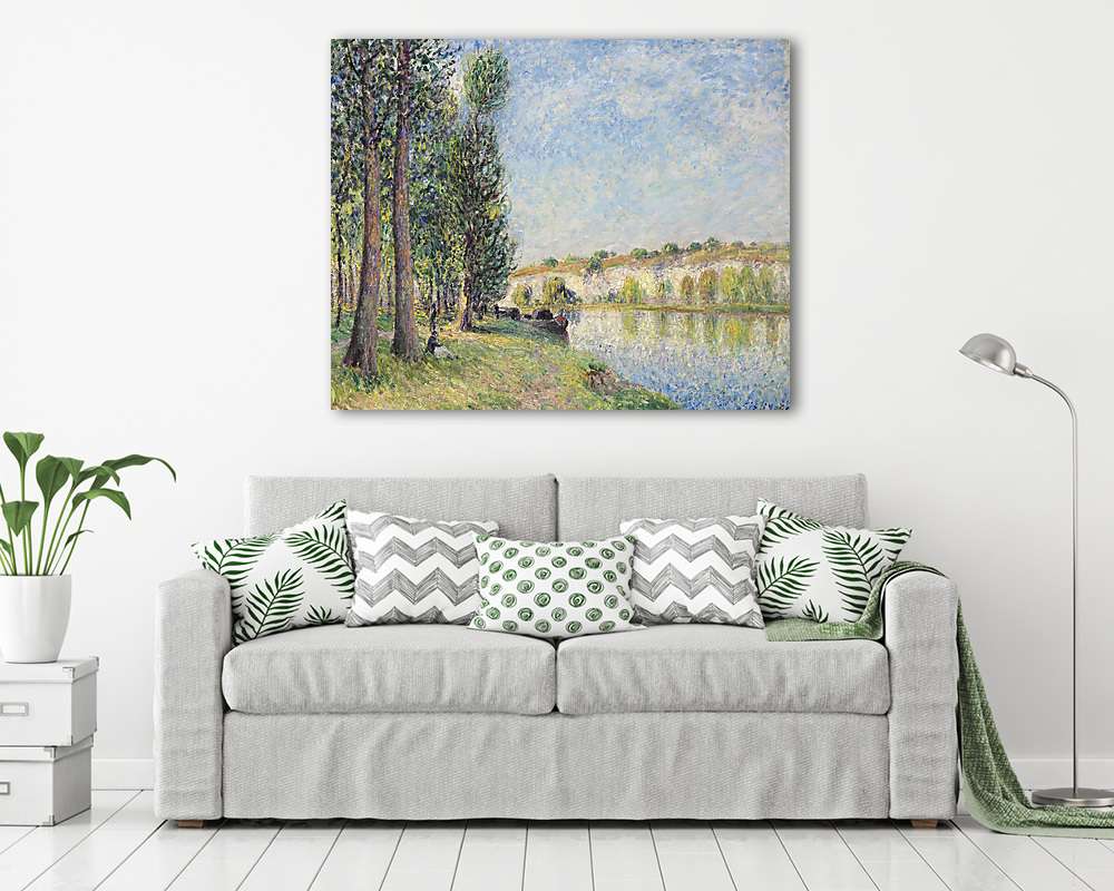 A Loing folyó Moretnál (többrészes kép) - vászonkép, falikép otthonra és irodába