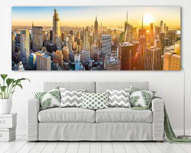 New York, a város ébredése - Panoráma fotó (vászonkép) - vászonkép, falikép otthonra és irodába