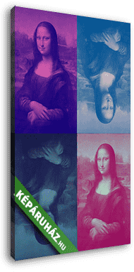 Pop Art - Mona Lisa (Barokk & Graffiti) - vászonkép 3D látványterv