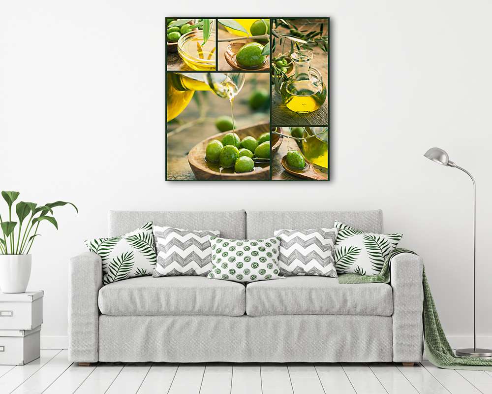 Frissen betakarított olívabogyóolaj, olívaolaj olajfán - vászonkép, falikép vásárlás Frissen betakarított olívabogyóolaj, olívaolaj olajfán (poszter) - vászonkép, falikép otthonra és irodába