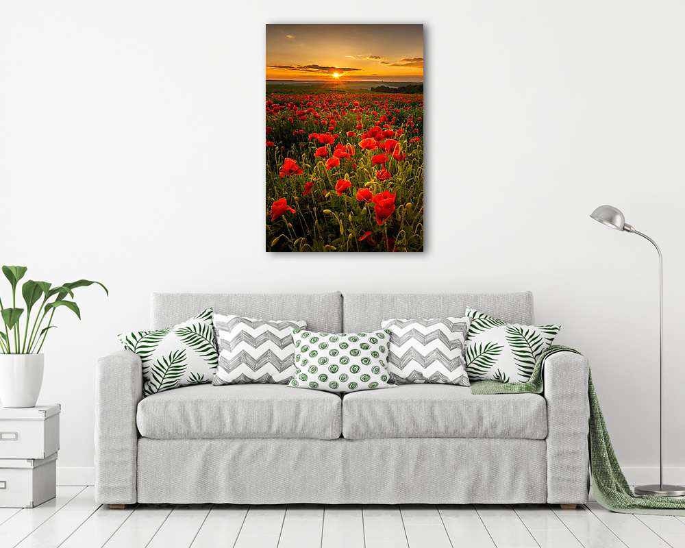 Pipacsok naplementében - vászonkép, falikép vásárlás Pipacsok naplementében (vászonkép) - vászonkép, falikép otthonra és irodába