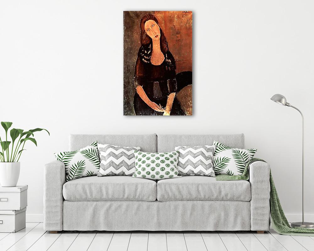 Jeanne Hebuterne portréja (bögre) - vászonkép, falikép otthonra és irodába