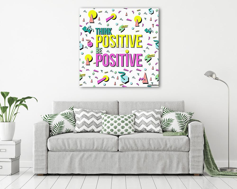 Az inspiráció pozitív retro hátteret idéz (poszter) - vászonkép, falikép otthonra és irodába