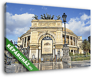 A Politeama Garibaldi színház Palermoban hdr - vászonkép 3D látványterv