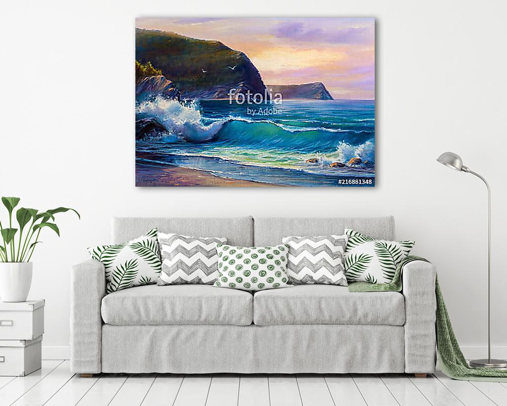 painting seascape (fotótapéta) - vászonkép, falikép otthonra és irodába