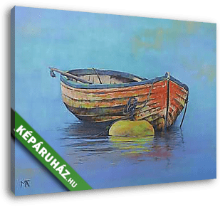 Kikötött csónak - vászonkép 3D látványterv