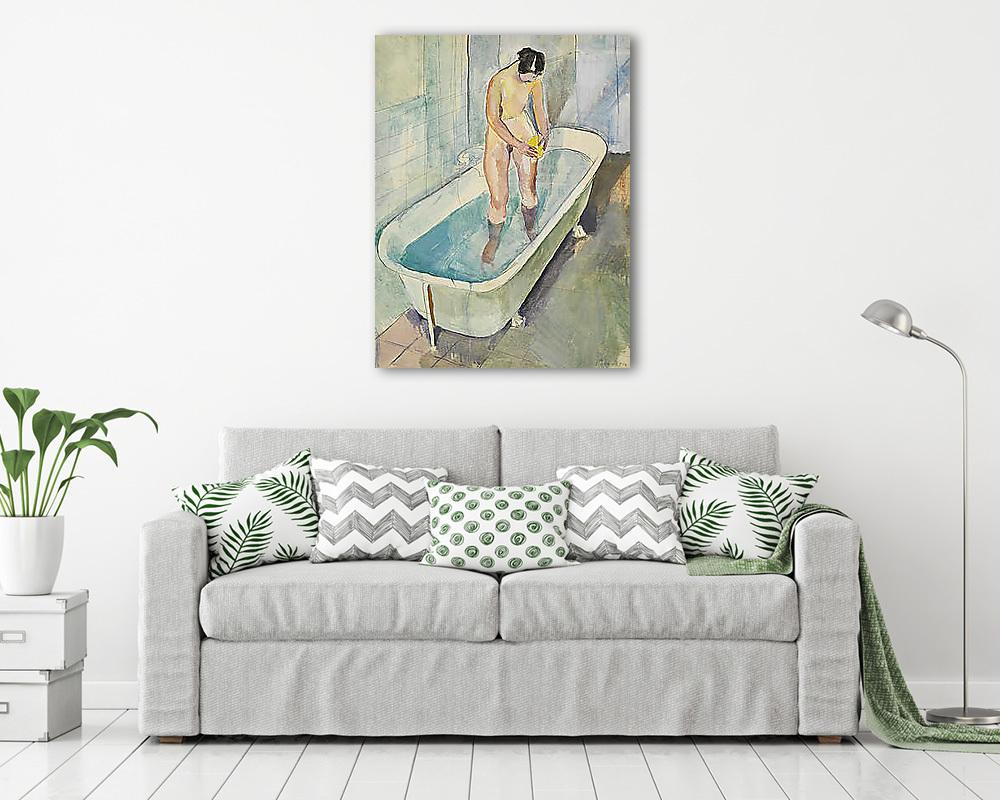 Fürdő nő a kádban (többrészes kép) - vászonkép, falikép otthonra és irodába