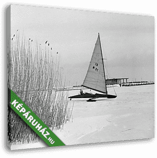 Jégvitorlás Balatonfürednél (1966) - vászonkép 3D látványterv