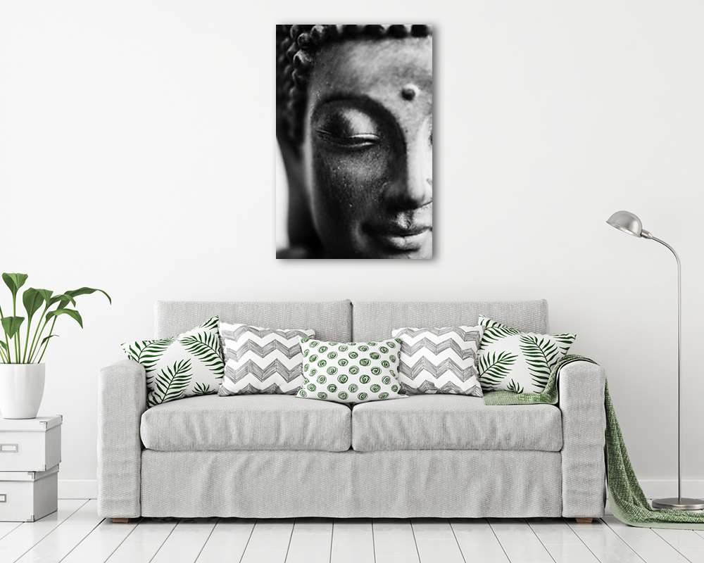 Buddha kőszobor (vászonkép) - vászonkép, falikép otthonra és irodába