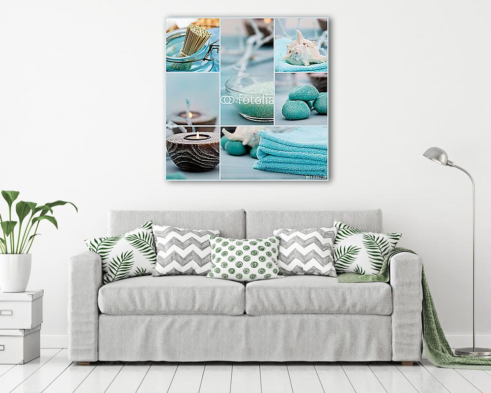Spa tisztasági kollázs (vászonkép) - vászonkép, falikép otthonra és irodába