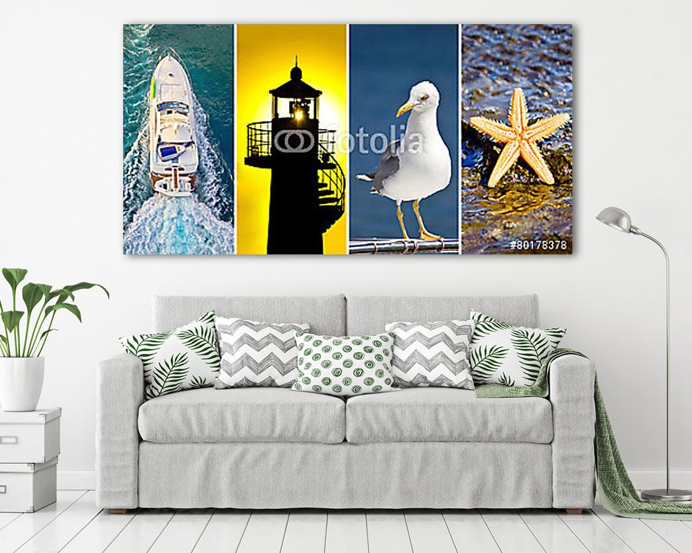 Adriai-tengeri kollázs (többrészes kép) - vászonkép, falikép otthonra és irodába
