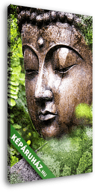 Grunge Buddha Nature - Hámlasztott szín - vászonkép 3D látványterv