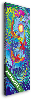 Egy sor panel madár: Helyezzük a Napot - vászonkép 3D látványterv