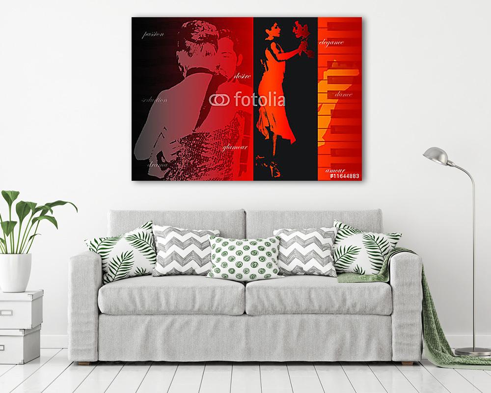 Argentin tangó (többrészes kép) - vászonkép, falikép otthonra és irodába