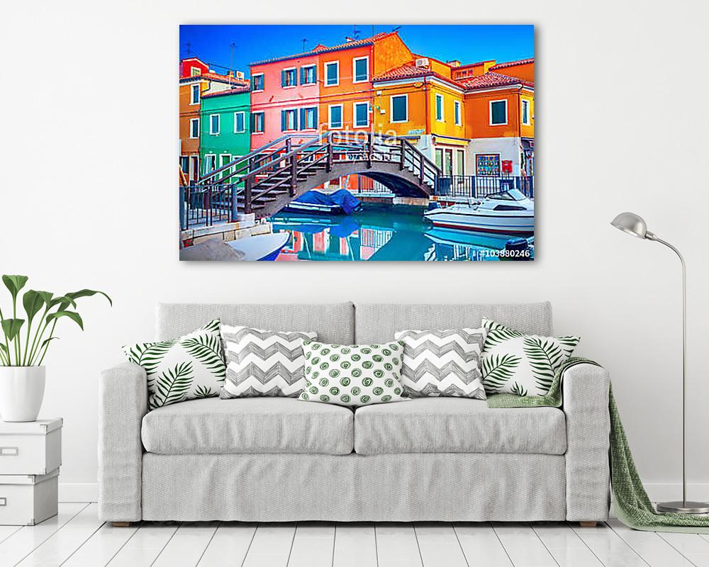 Színes ház Burano, Velence, Olaszország - vászonkép, falikép vásárlás Színes ház Burano, Velence, Olaszország (vászonkép) - vászonkép, falikép otthonra és irodába