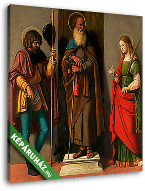 Három szent: Szent Rókus, Szent Antal és Szent Luca - vászonkép 3D látványterv