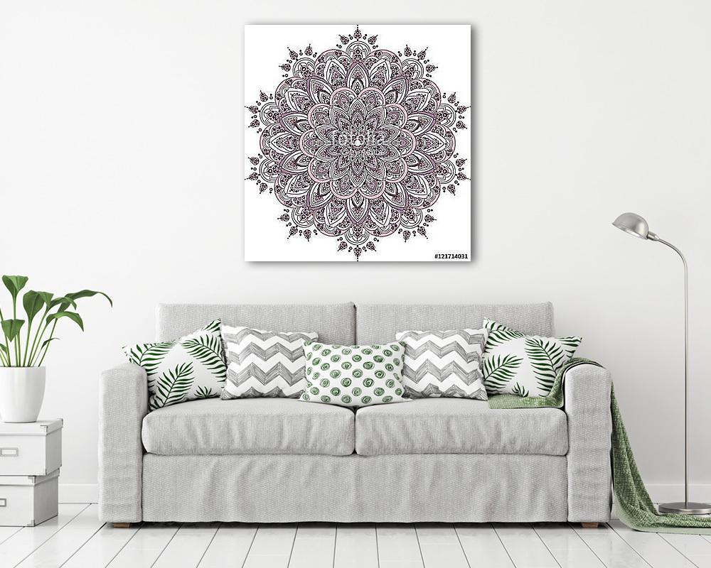 Decorative vintage vector ornament. Ornate mandala (poszter) - vászonkép, falikép otthonra és irodába