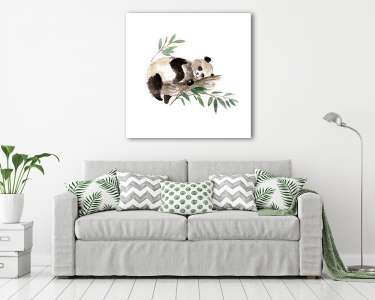 Alvós panda (vászonkép) - vászonkép, falikép otthonra és irodába
