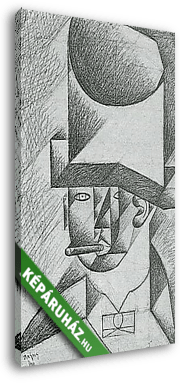 Cigarettázó férfi portré - vászonkép 3D látványterv