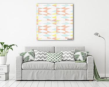 Triangles seamless pattern. Modern abstract geometric background (vászonkép) - vászonkép, falikép otthonra és irodába