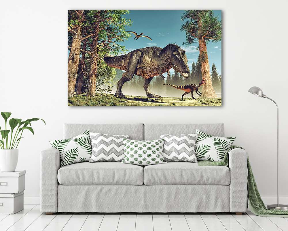 Portyázó dinó - vászonkép, falikép vásárlás Portyázó dinó (vászonkép) - vászonkép, falikép otthonra és irodába