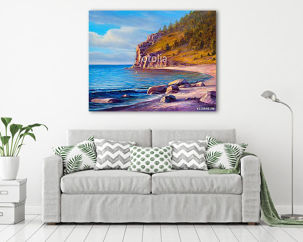 Seascape  painting .Sea wave. - vászonkép, falikép vásárlás Seascape  painting .Sea wave. (poszter) - vászonkép, falikép otthonra és irodába