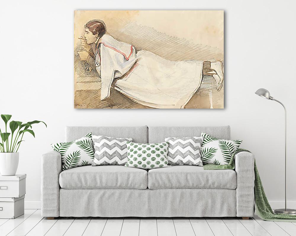 Fekvő lovászfiú (vászonkép) - vászonkép, falikép otthonra és irodába