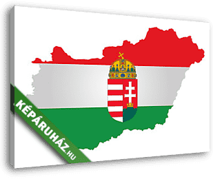 Magyarország címerrel - vászonkép 3D látványterv