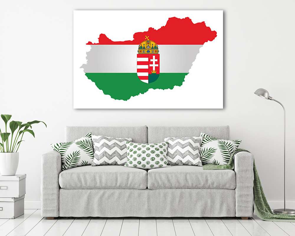 Magyarország címerrel (vászonkép) - vászonkép, falikép otthonra és irodába