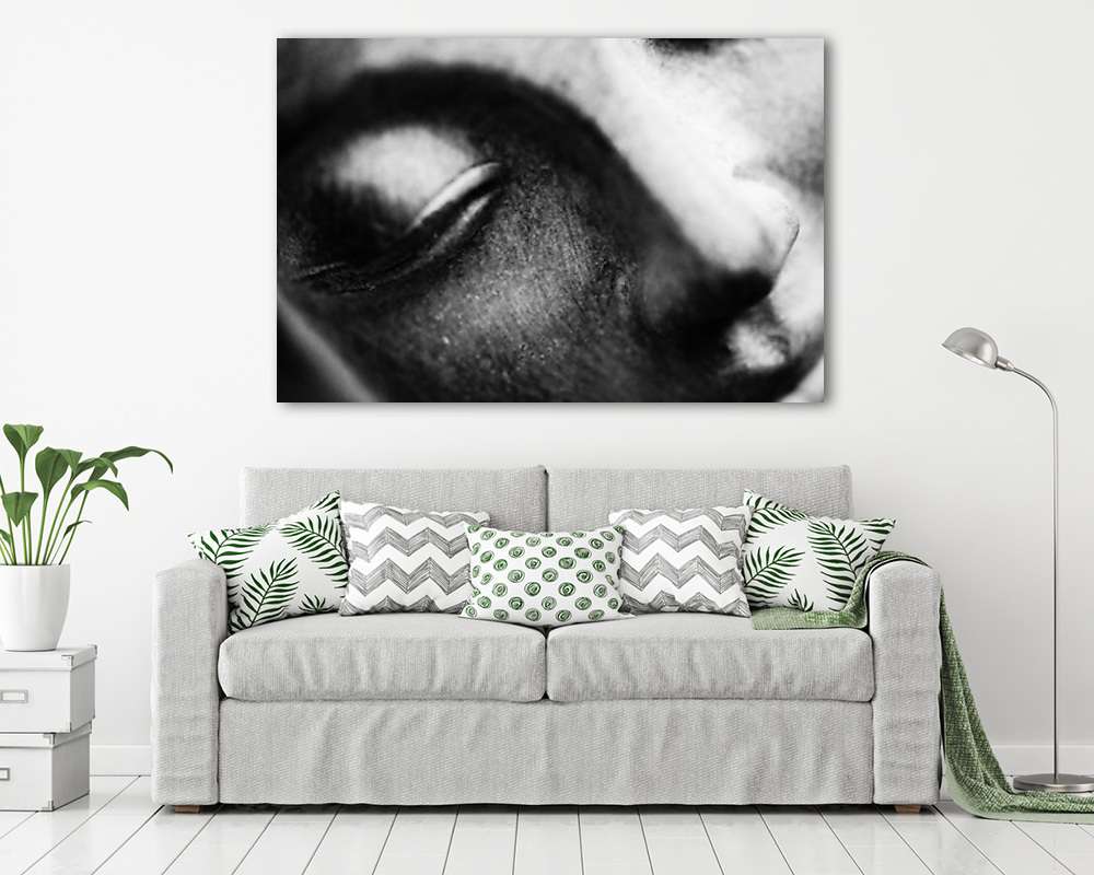 Buddha fej - részlet (többrészes kép) - vászonkép, falikép otthonra és irodába