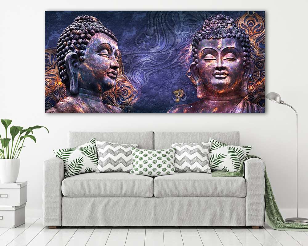 Mosolygó Buddha fejek - vászonkép, falikép vásárlás Mosolygó Buddha fejek (vászonkép) - vászonkép, falikép otthonra és irodába