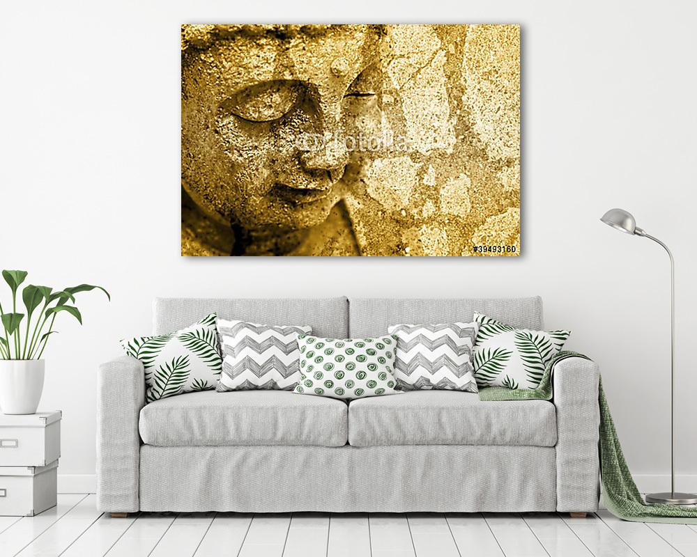 Grunge Buddha háttér - Sepia Fx (poszter) - vászonkép, falikép otthonra és irodába