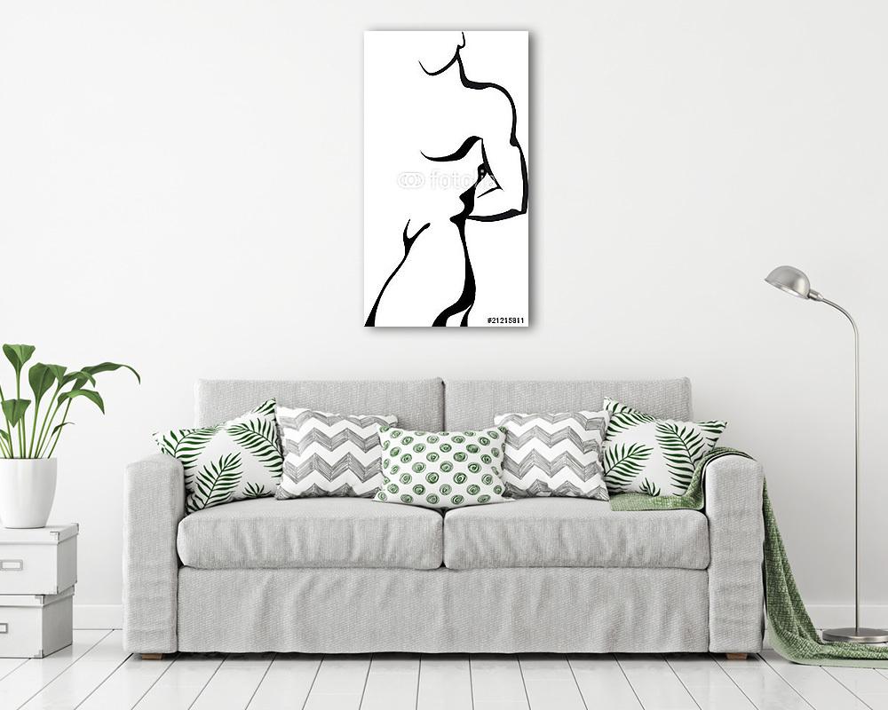 Az ember törzsének vázlata (többrészes kép) - vászonkép, falikép otthonra és irodába